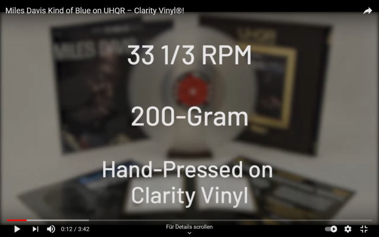 Neue LP Auflage von „Kind of Blue“ in UHQR Vinyl (200g)