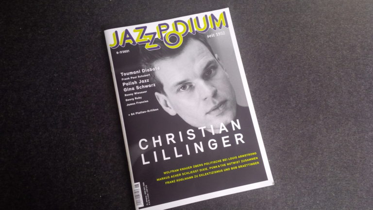 Grosser Bericht über Christian Lillinger und Gina Schwarz im aktuellen Jazzpodium