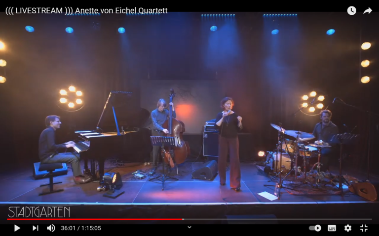 Montag…beginnen wir die Woche einfach mit einem wunderbaren Akustikjazz-Konzert und dem Anette von Eichel Quartett