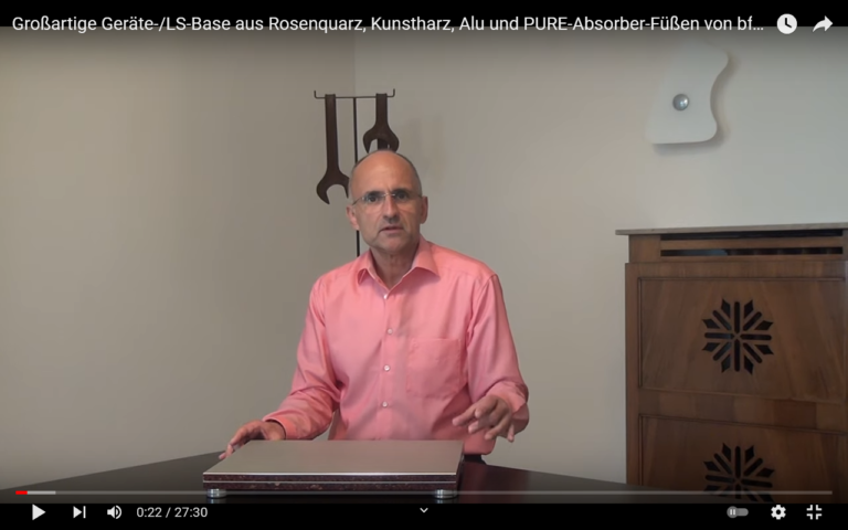 Twin StoneLine Rosenquarz-Base von bfly-audio im Video-Test!