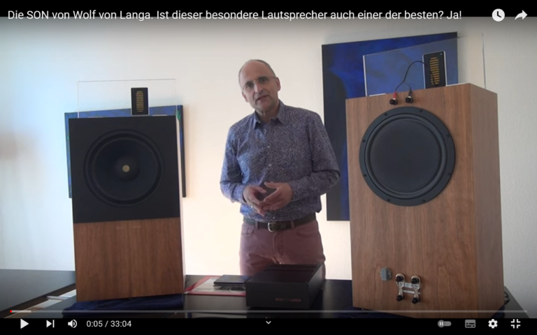 Neues Testvideo ist online: Die SON Lautsprecher von Wolf von Langa!