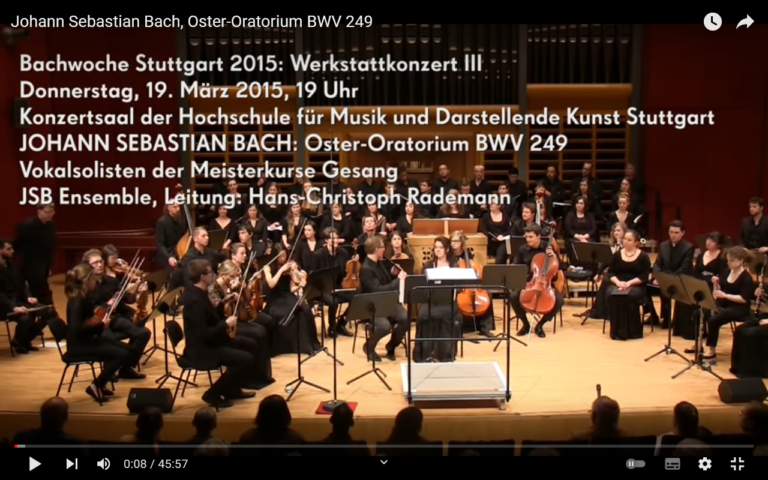 Montag…Oster-Montag…Johann Sebastian Bach: Oster-Oratorium BWV 249