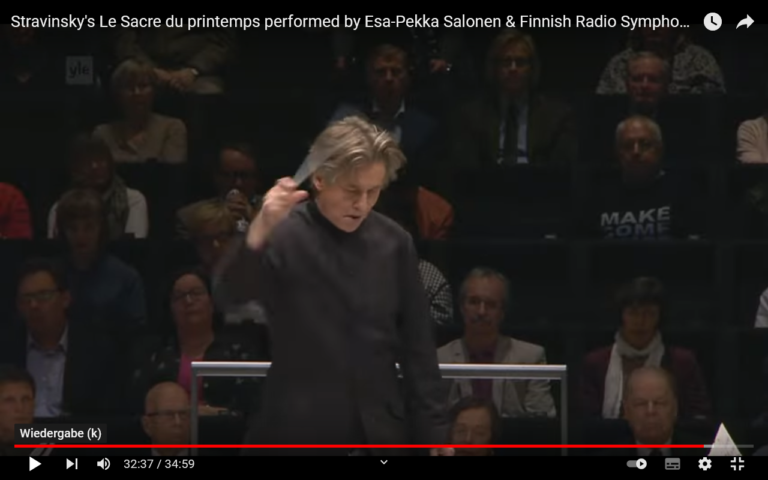 Ein wenig Klassik? Stravinsky’s: Le Sacre du printemps mit Esa-Pekka Salonen und dem Finnish Radio Symphony Orchestra